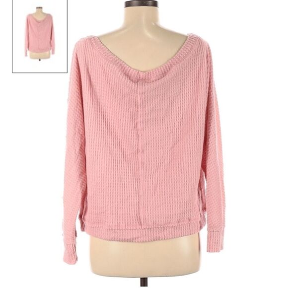 Caslon Pink Waffle Sweater - Picture 2 of 2